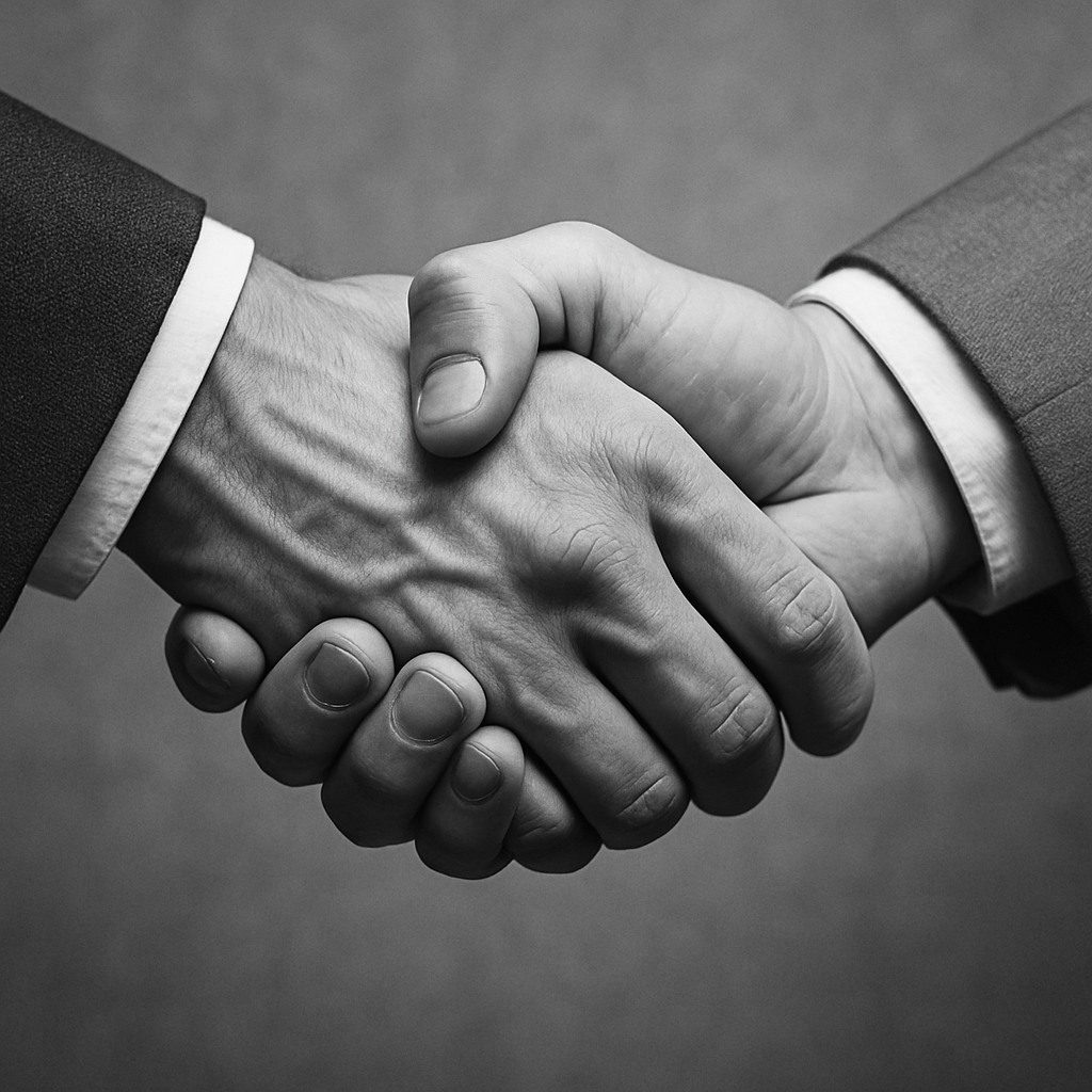 Handshake black and white-1