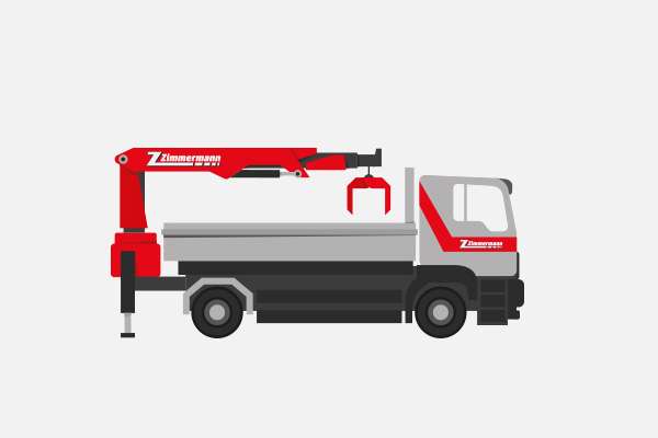 Lastwagen 2-Achser mit Kran