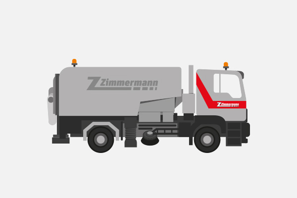 Saug- und Kehrmaschine